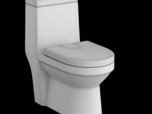 Banheiro ewc de uma pe&ccedil;a modelado em 3ds max Modelo 3D