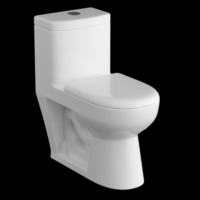 jednoczęściowa toaleta ewc modelowana w 3ds max Model 3D .c4d .max .obj .3ds .fbx .stl .blend 