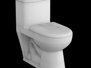 jednoczęściowa toaleta ewc modelowana w 3ds max Model 3D