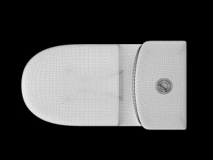 jednoczęściowa toaleta ewc modelowana w 3ds max Model 3D