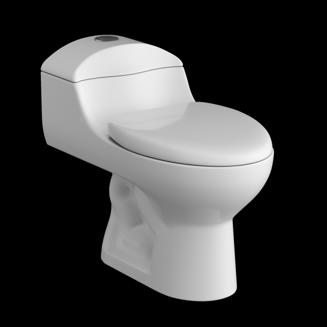 one piece ewc toilet modeled in 3ds max 3D Model .c4d .max .obj .3ds .fbx .stl .blend 
