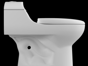 one piece ewc toilet modeled in 3ds max 3D Model