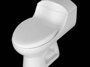 one piece ewc toilet modeled in 3ds max 3D Model