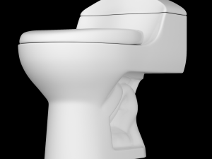 one piece ewc toilet modeled in 3ds max 3D Model