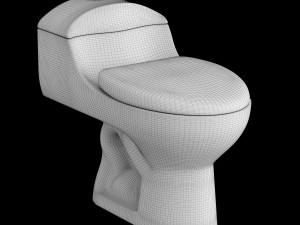 one piece ewc toilet modeled in 3ds max 3D Model