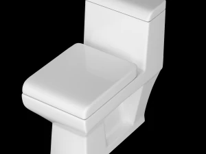 one piece ewc toilet modeled in 3ds max 3D Model
