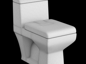 one piece ewc toilet modeled in 3ds max 3D Model