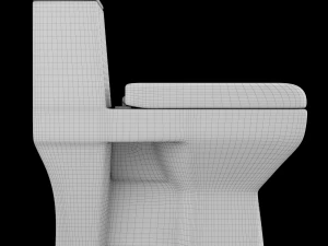 one piece ewc toilet modeled in 3ds max 3D Model