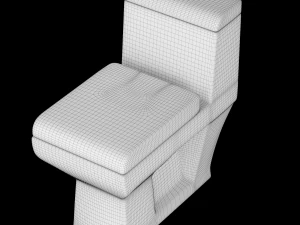 one piece ewc toilet modeled in 3ds max 3D Model