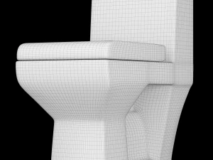 one piece ewc toilet modeled in 3ds max 3D Model