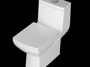 ewc-toilet uit &eacute;&eacute;n stuk gemodelleerd in 3ds max 3D Model