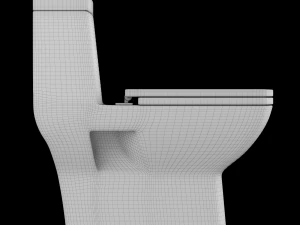 ewc-toilet uit &eacute;&eacute;n stuk gemodelleerd in 3ds max 3D Model
