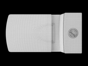 ewc-toilet uit &eacute;&eacute;n stuk gemodelleerd in 3ds max 3D Model