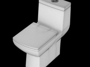 ewc-toilet uit &eacute;&eacute;n stuk gemodelleerd in 3ds max 3D Model