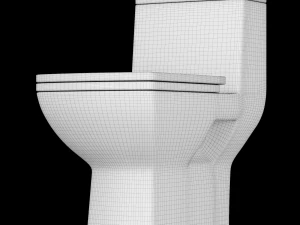 ewc-toilet uit &eacute;&eacute;n stuk gemodelleerd in 3ds max 3D Model