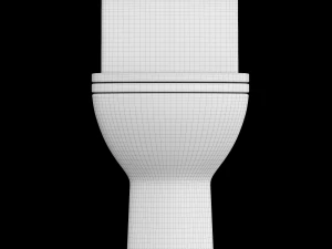 ewc-toilet uit &eacute;&eacute;n stuk gemodelleerd in 3ds max 3D Model