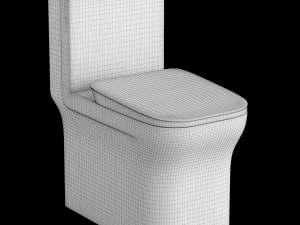 one piece ewc toilet modeled in 3ds max Modelo 3D