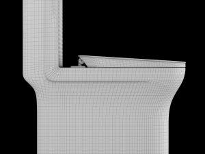 one piece ewc toilet modeled in 3ds max Modelo 3D