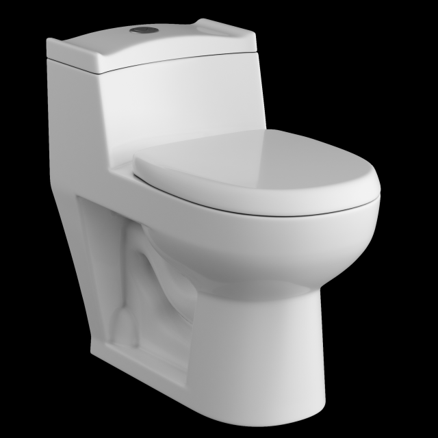 one piece ewc toilet modeled in 3ds max 3D Модель .c4d .max .obj .3ds .fbx .stl .blend 