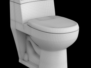 one piece ewc toilet modeled in 3ds max 3D Модель