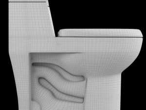 one piece ewc toilet modeled in 3ds max 3D Модель
