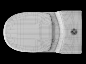 one piece ewc toilet modeled in 3ds max 3D Модель