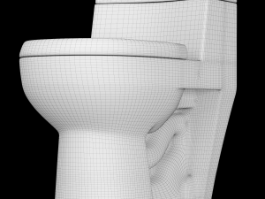 one piece ewc toilet modeled in 3ds max 3D Модель