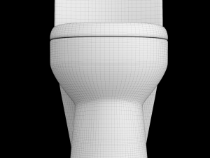 one piece ewc toilet modeled in 3ds max 3D Модель
