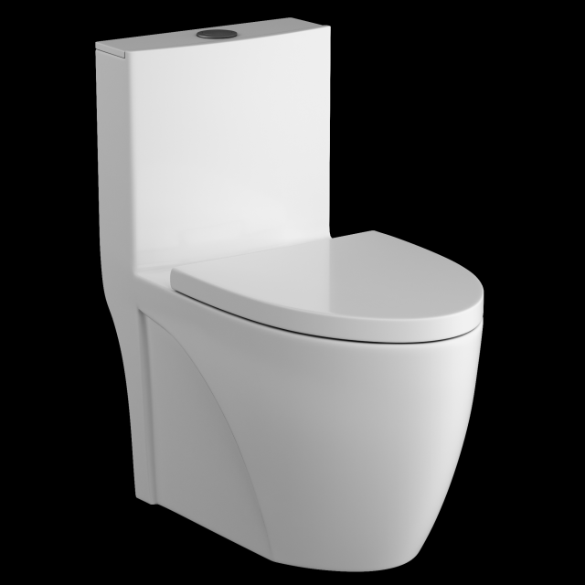 one piece ewc toilet modeled in 3ds max Modèle 3D .c4d .max .obj .3ds .fbx .stl .blend