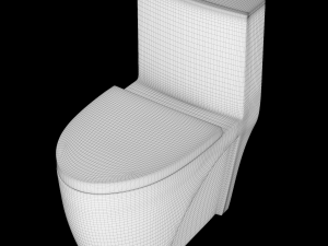 one piece ewc toilet modeled in 3ds max Modèle 3D