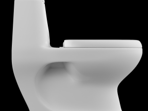 one piece ewc oval shape edge toilet modeled in 3ds max Modèle 3D