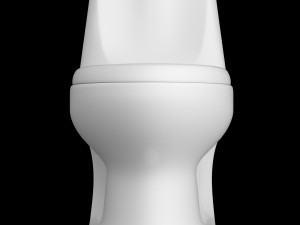 one piece ewc oval shape edge toilet modeled in 3ds max Modèle 3D