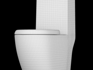 one piece ewc toilet modeled in 3ds max Model 3D