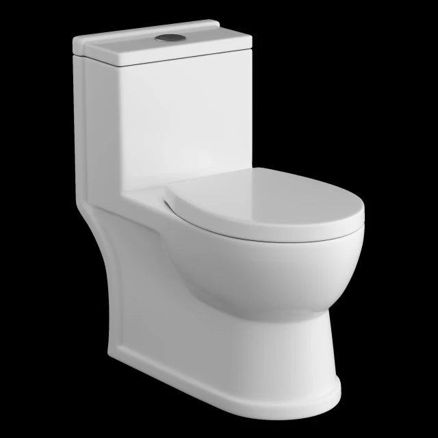 在 3ds max 中建模的一件式 ewc 马桶 3D 模型 .c4d .max .obj .3ds .fbx .stl .blend 