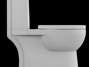 one piece ewc toilet modeled in 3ds max 3Dモデル