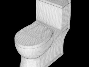 one piece ewc toilet modeled in 3ds max 3Dモデル