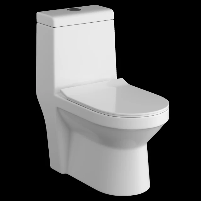 在 3ds max 中建模的一件式 ewc 马桶 3D 模型 .c4d .max .obj .3ds .fbx .stl .blend 