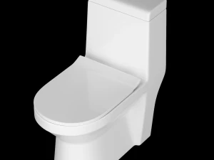 在 3ds max 中建模的一件式 ewc 马桶 3D 模型