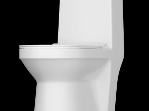 在 3ds max 中建模的一件式 ewc 马桶 3D 模型