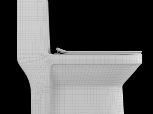 one piece ewc toilet modeled in 3ds max 3D Model