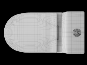 one piece ewc toilet modeled in 3ds max 3D Model