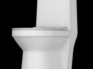 one piece ewc toilet modeled in 3ds max 3D Model