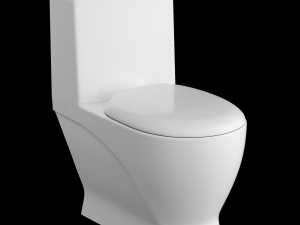 one piece ewc toilet modeled in 3ds max 3D Model