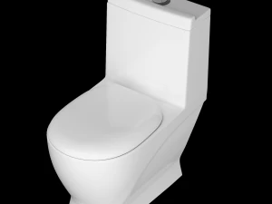 one piece ewc toilet modeled in 3ds max 3D Model