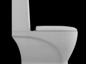 one piece ewc toilet modeled in 3ds max 3D Model