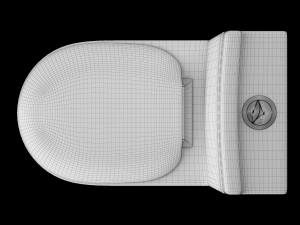 one piece ewc toilet modeled in 3ds max 3D Model