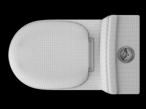 one piece ewc toilet modeled in 3ds max 3D Model