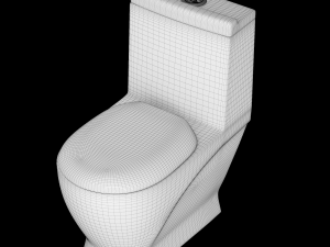 one piece ewc toilet modeled in 3ds max 3D Model