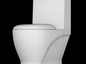 one piece ewc toilet modeled in 3ds max 3D Model