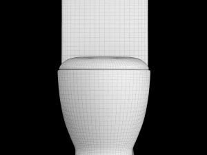 one piece ewc toilet modeled in 3ds max 3D Model